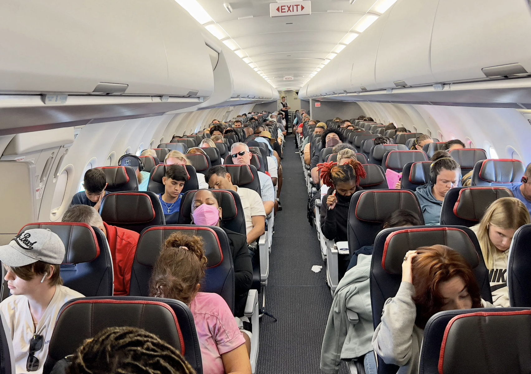 People on airplane
