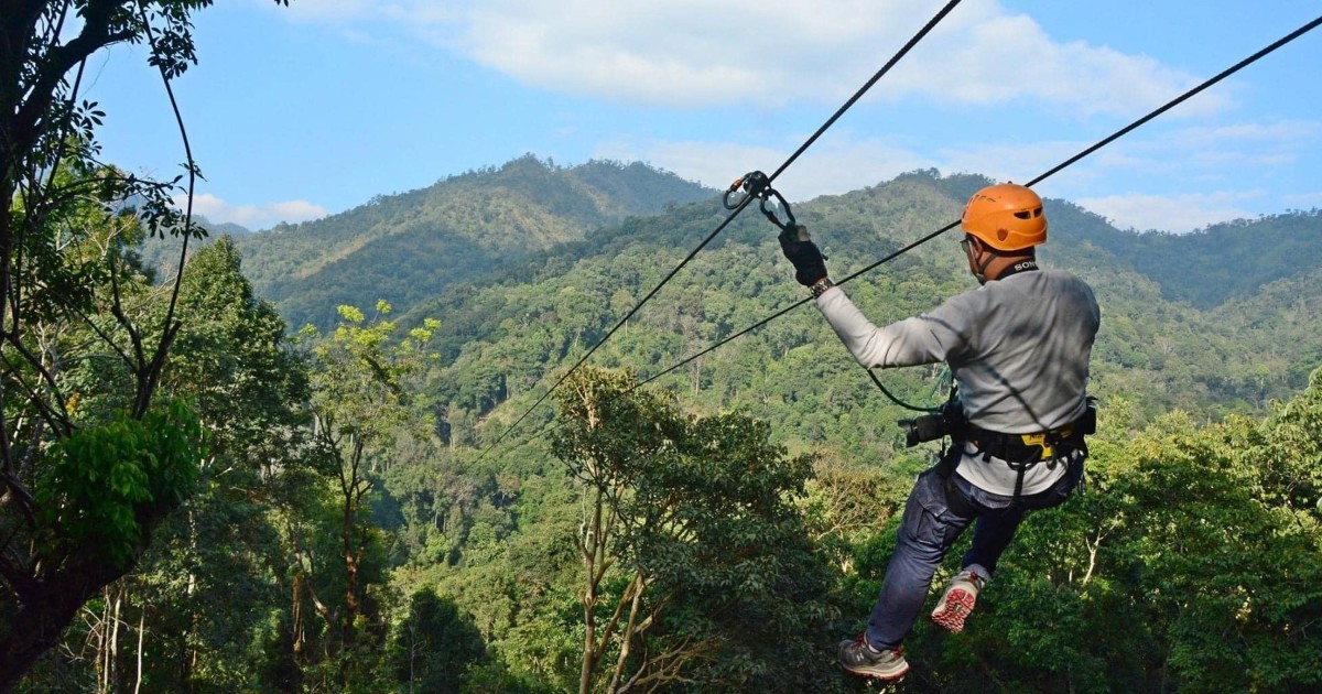 Ziplining in Thailand