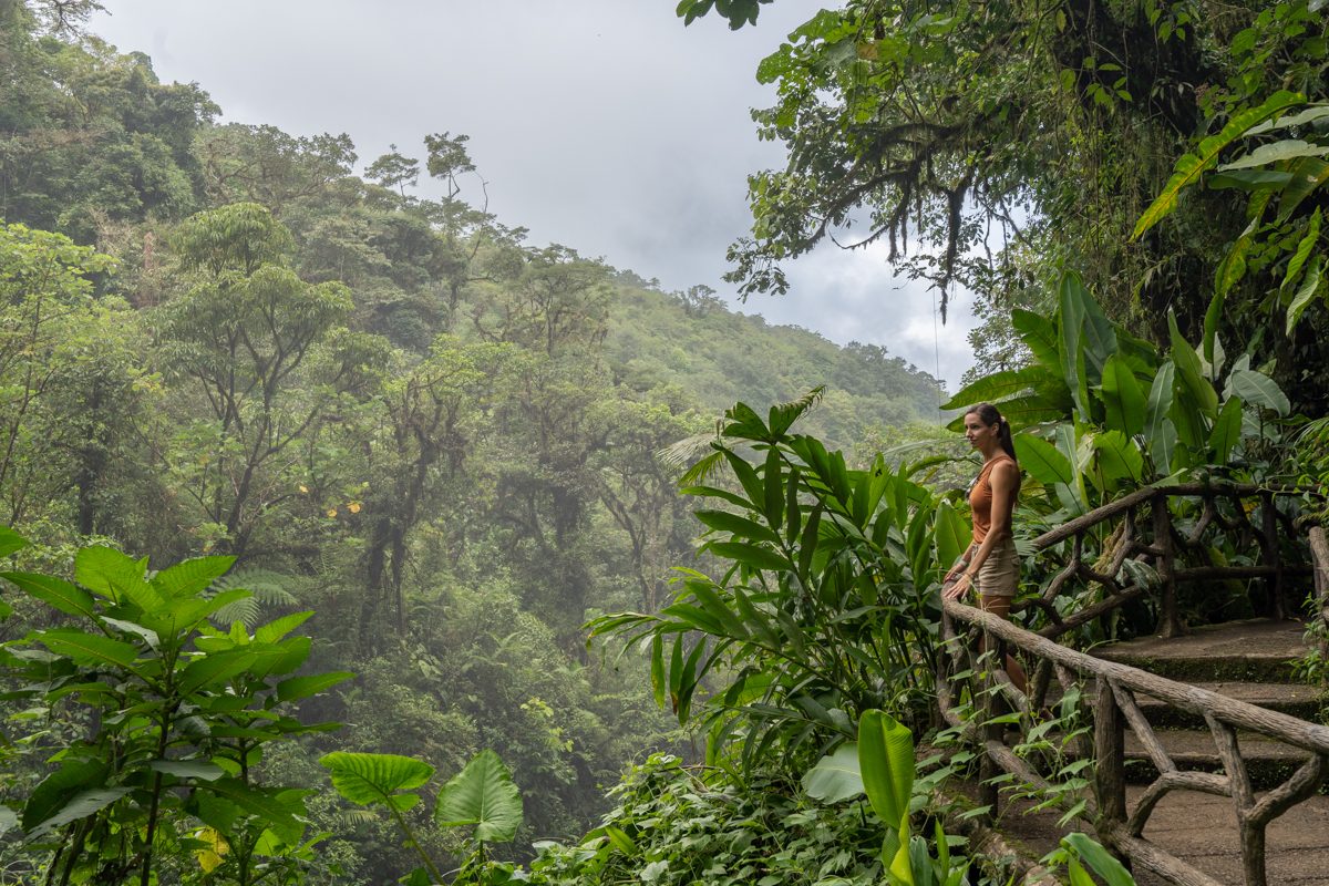 woman in the rainforest of Costa Rica