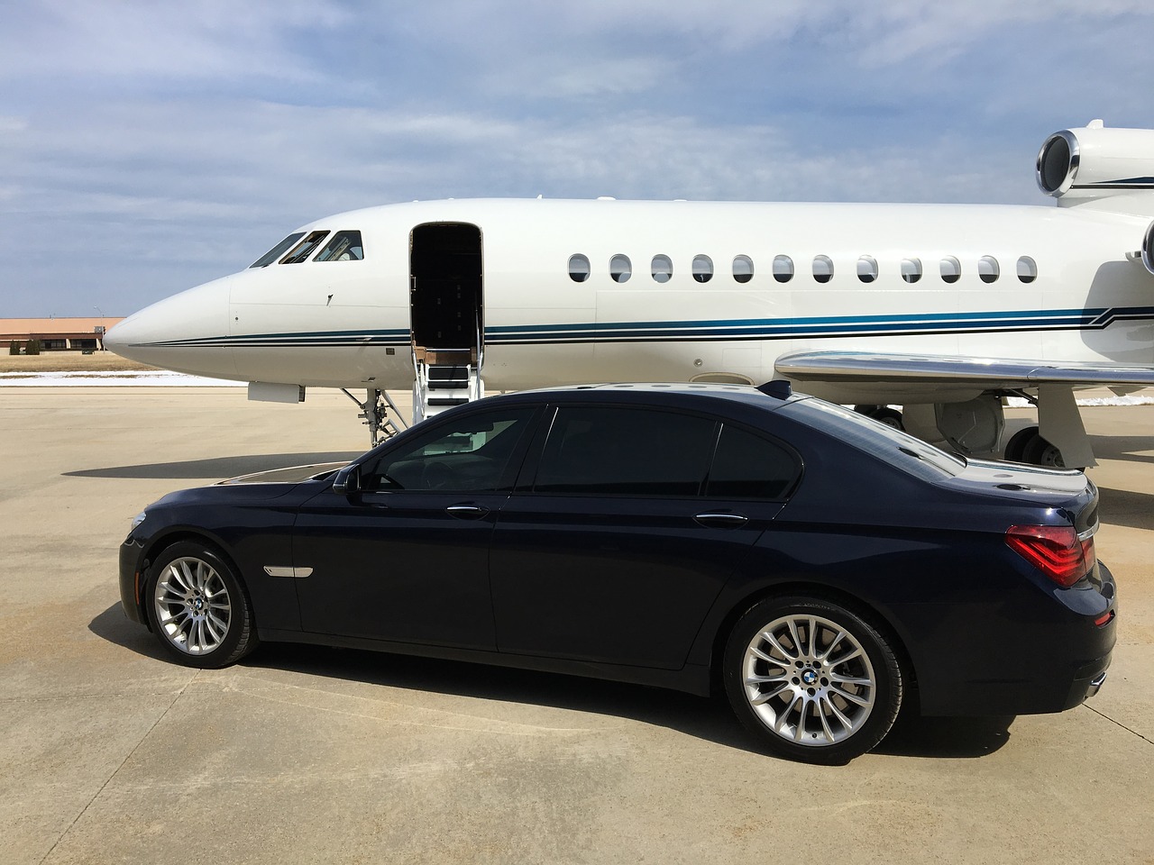 Luxury jet and car