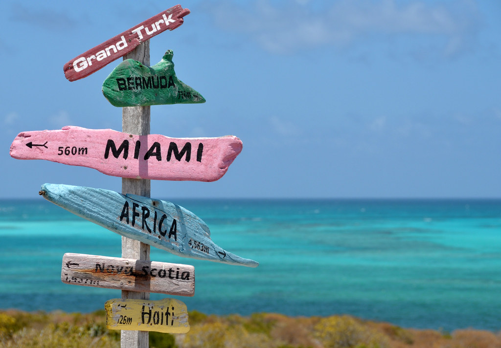 Direction sign on Grand Turks
