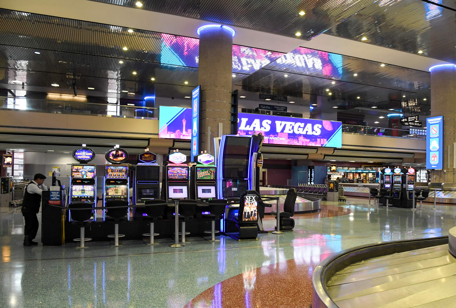 Slot machines in the airport