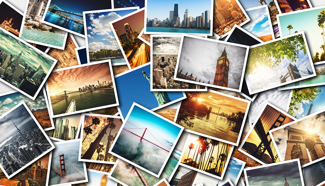 Travel photo collage