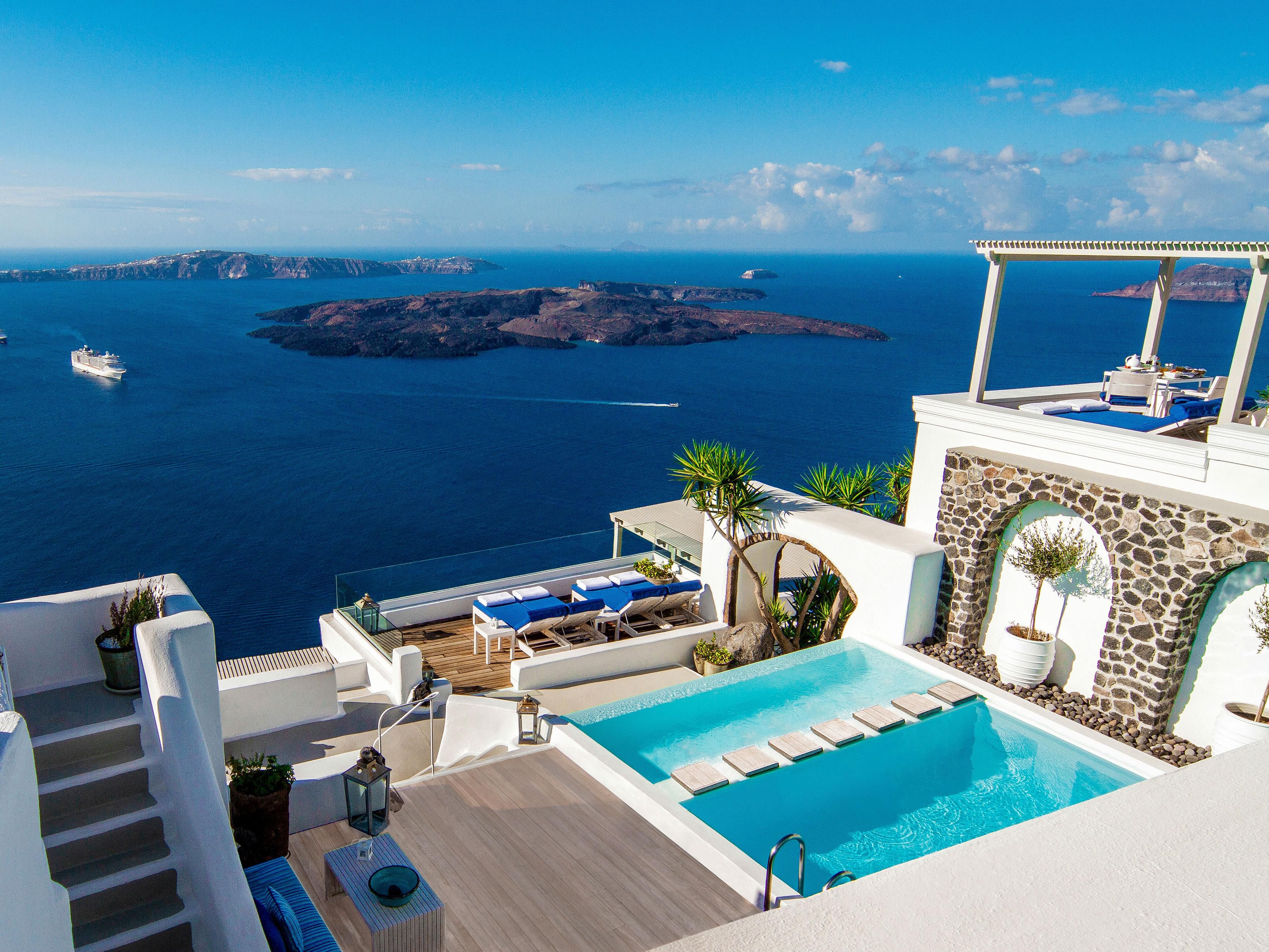 View from a Santorini Hotel