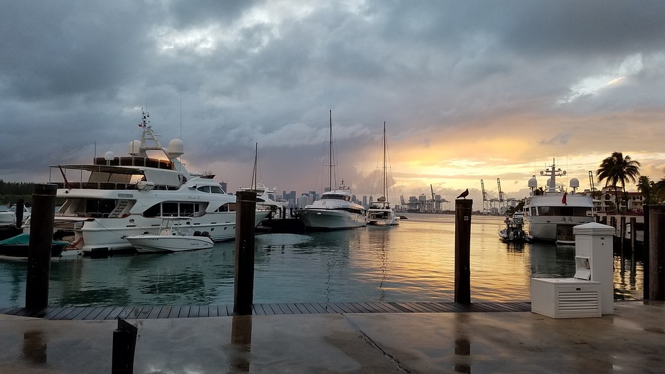 Yachts in Miami Marina