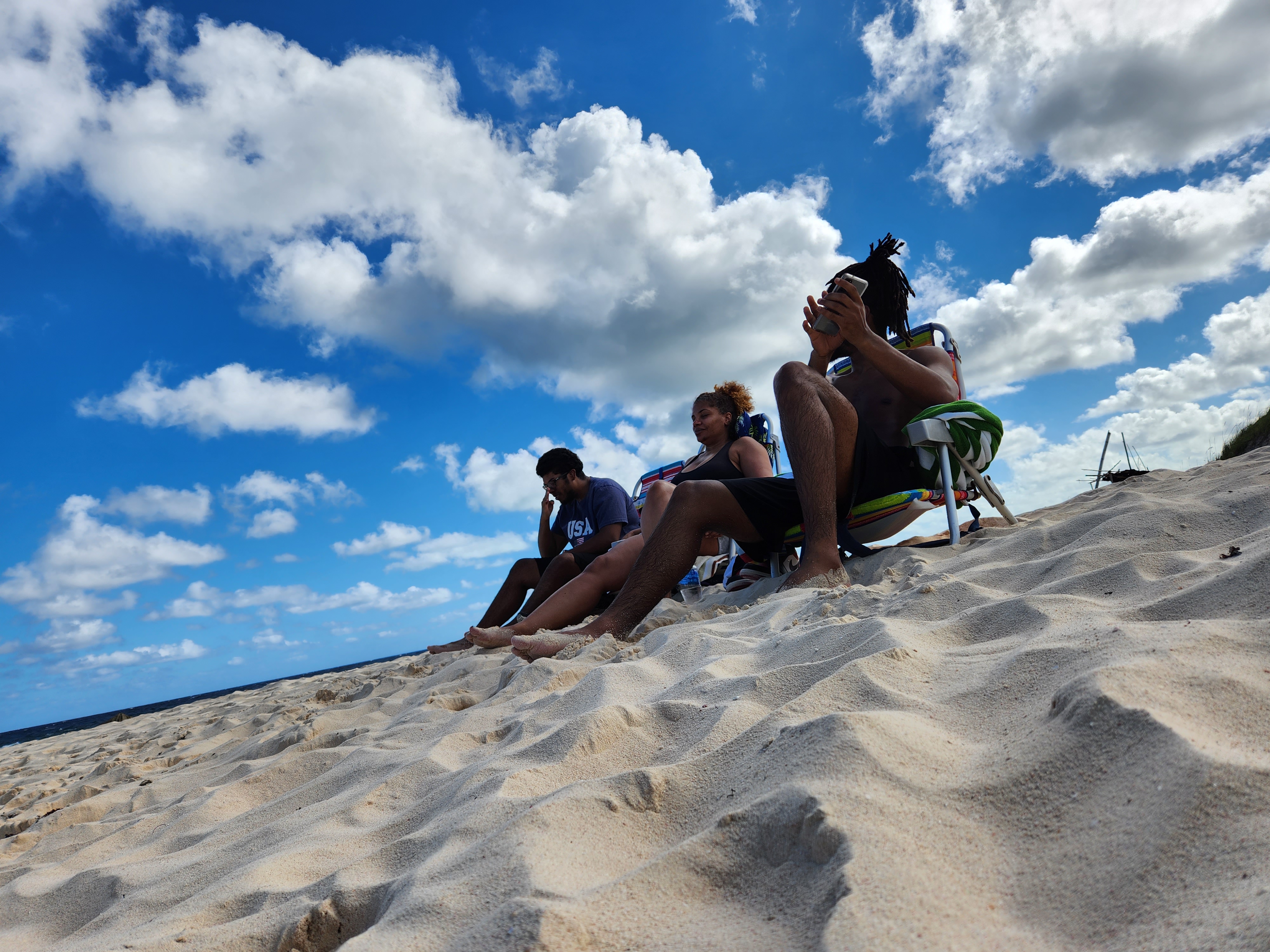 Relaxing on the beach