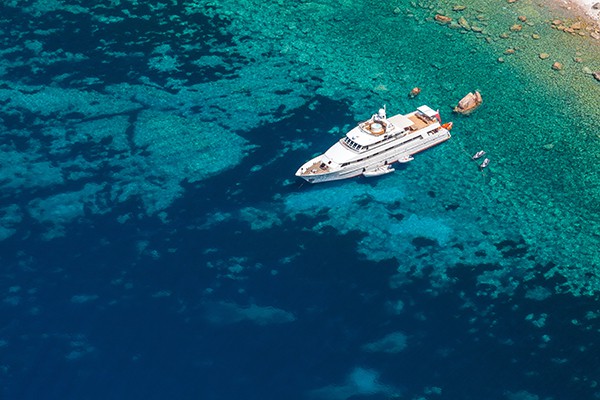 Oceanscape yacht in the ocean