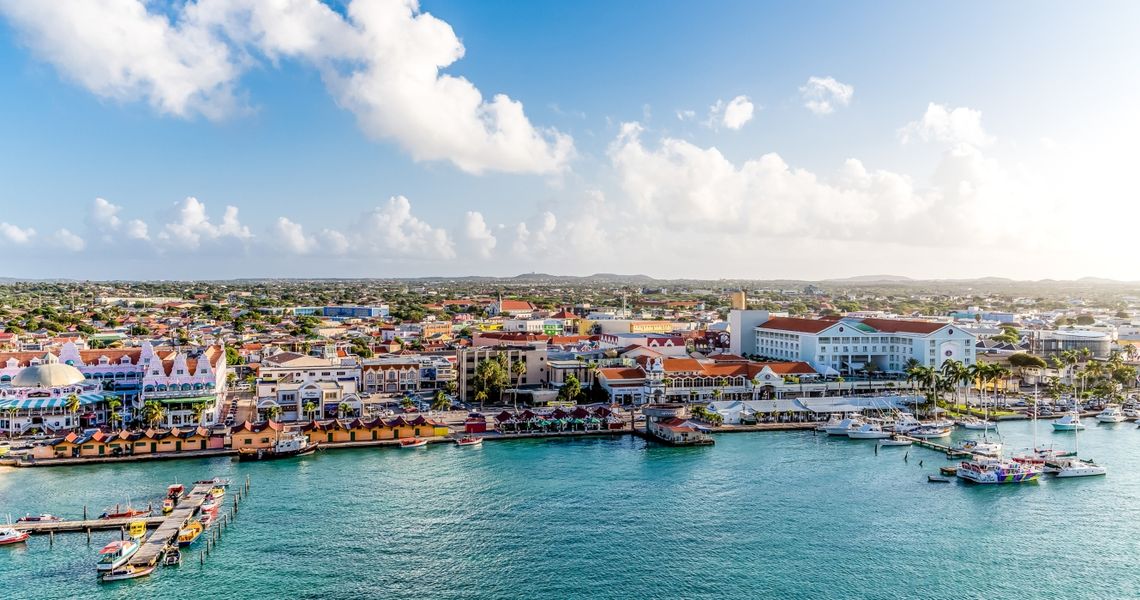 Oranjestad, capital city of Aruba