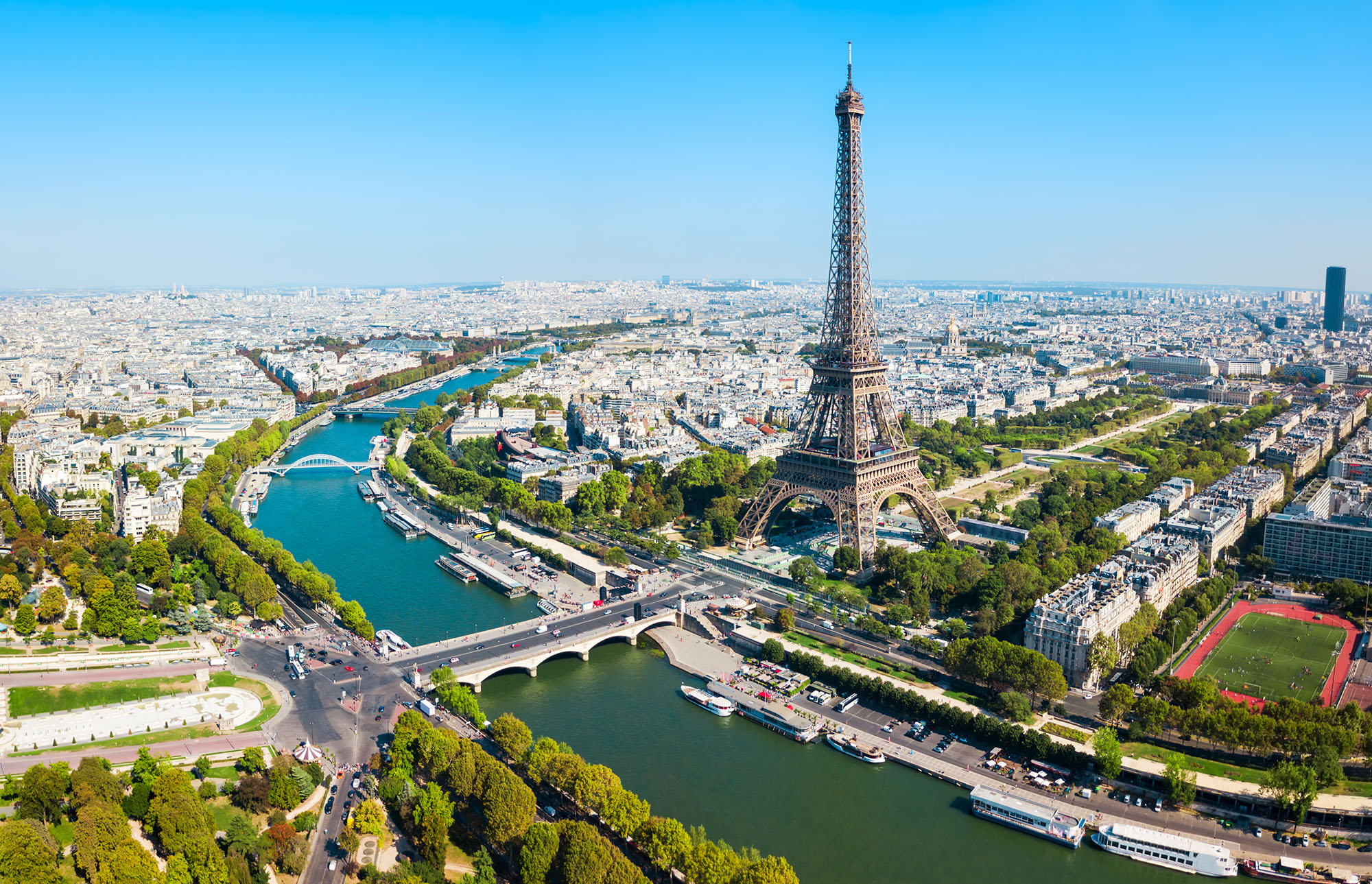 Aerial view of Paris