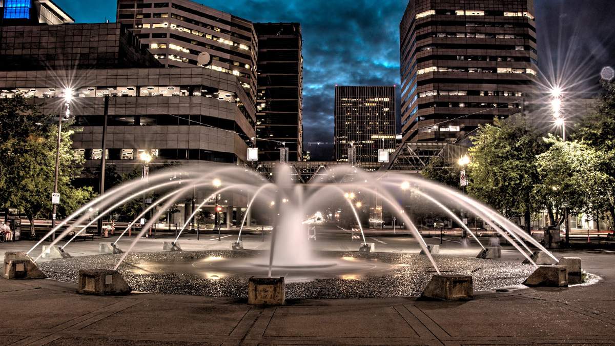 Salmon Street Springs Fountain