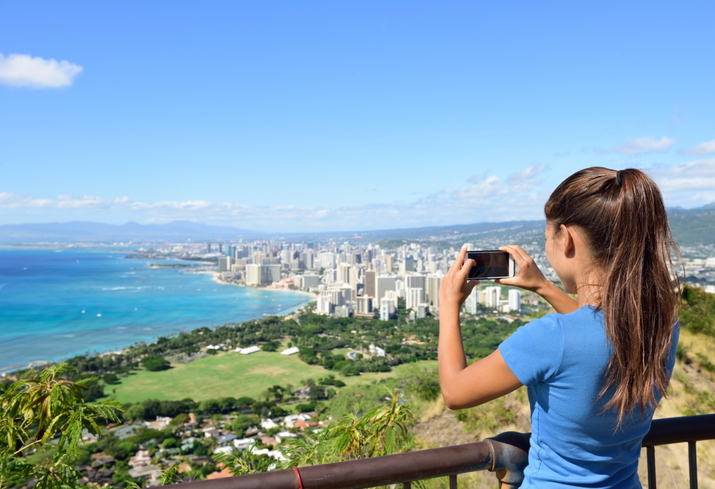 Tourist taking picture