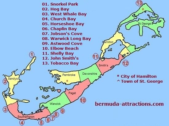 Bermuda Beach Map