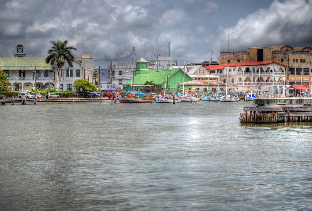 Boats on the water in Belize