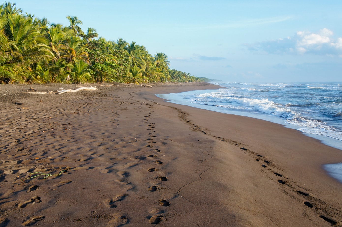 Caribbean beach in Costa Rica