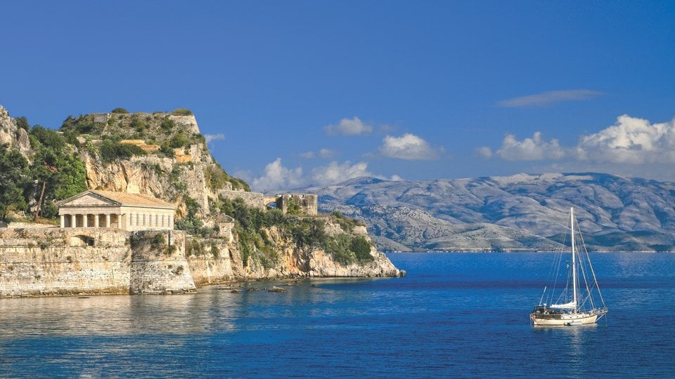 Sailing by Corfu, Greece