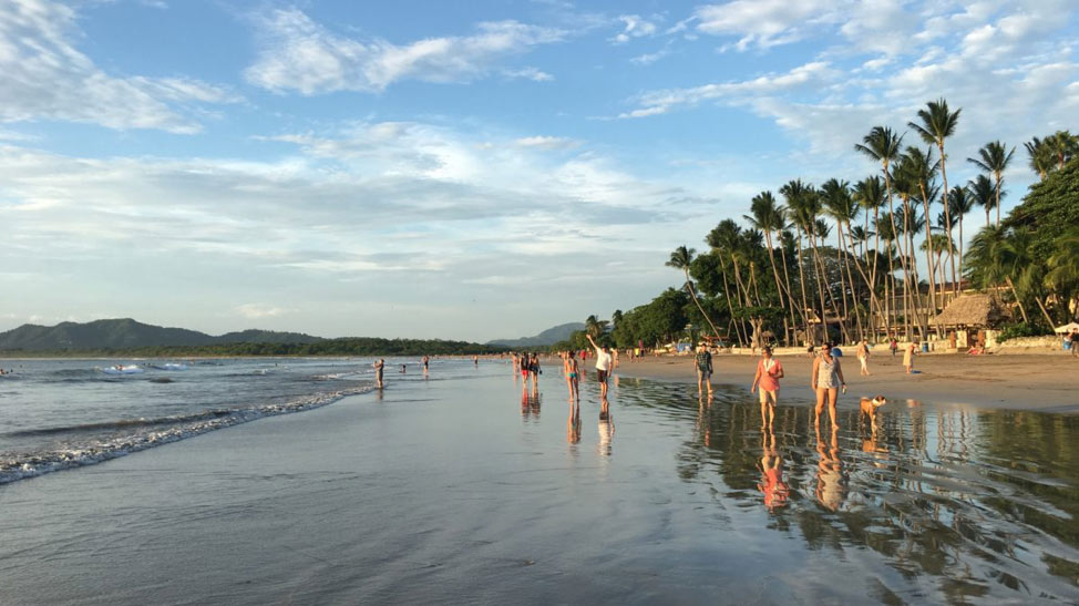 people on a beach in Guanacaste