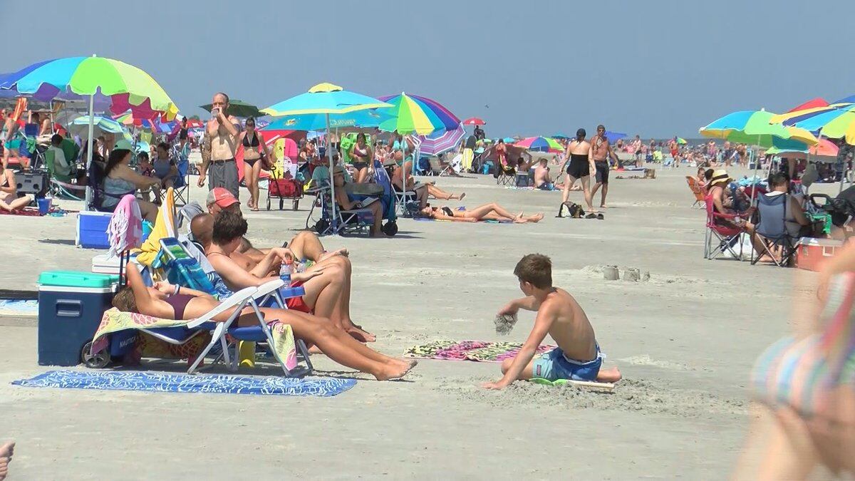 People at the beach in Hilton Head