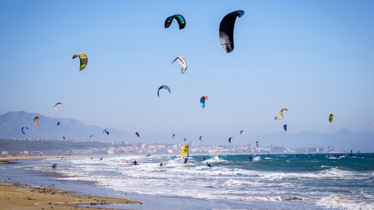 Kite surfers