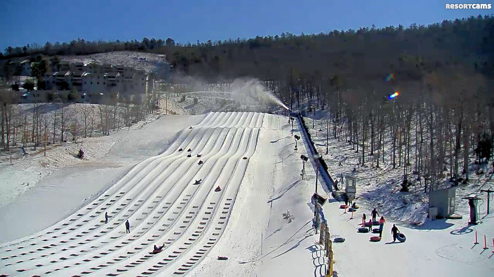 Snow Tubing hill in Massanutten