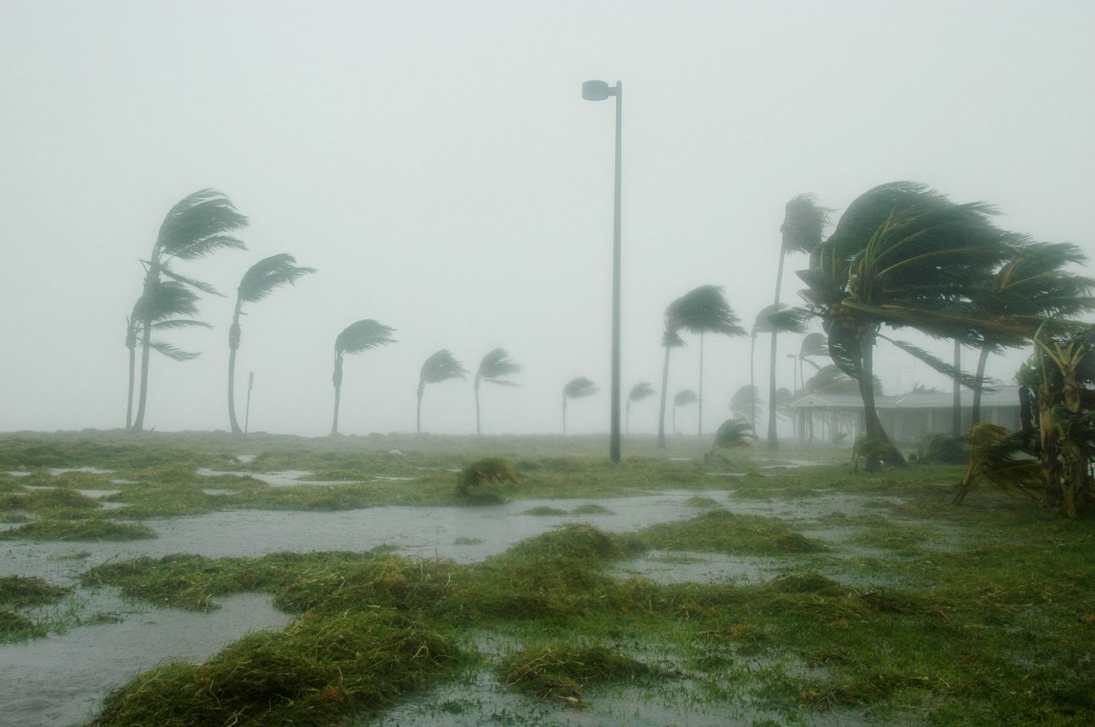 Costa Rican beach during a strom