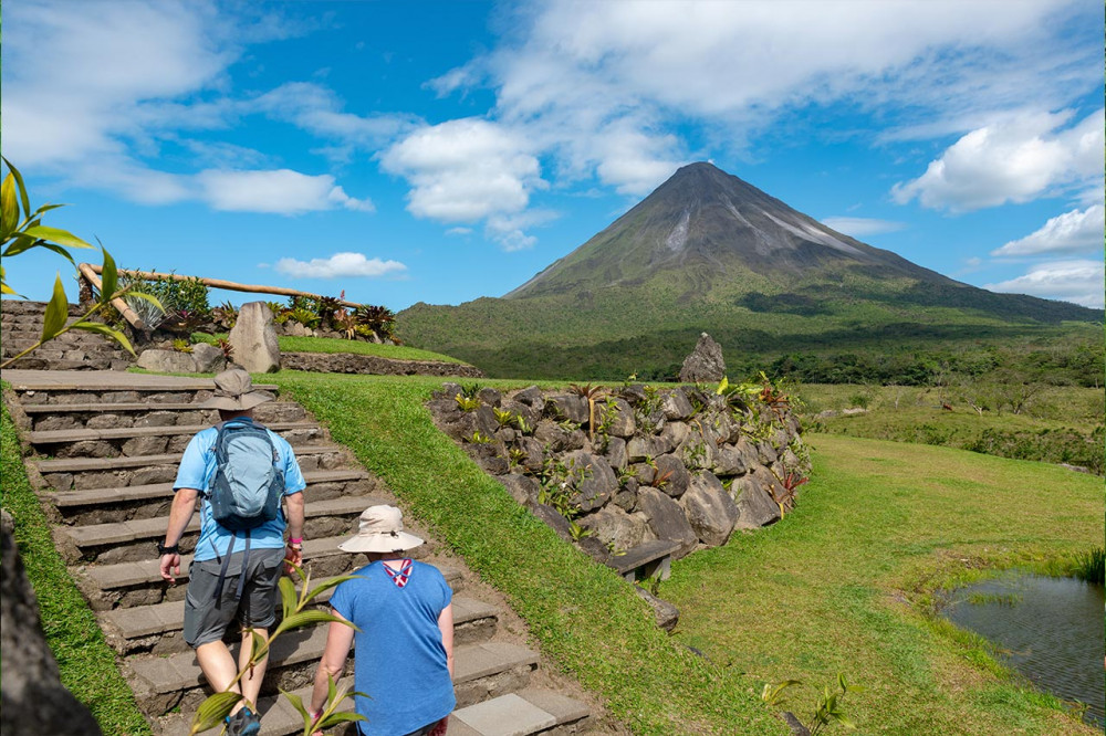 Tourists at Arenal Volcano