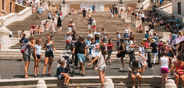 Tourists in Rome