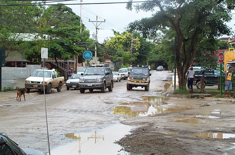 Costa Rican town after a storm