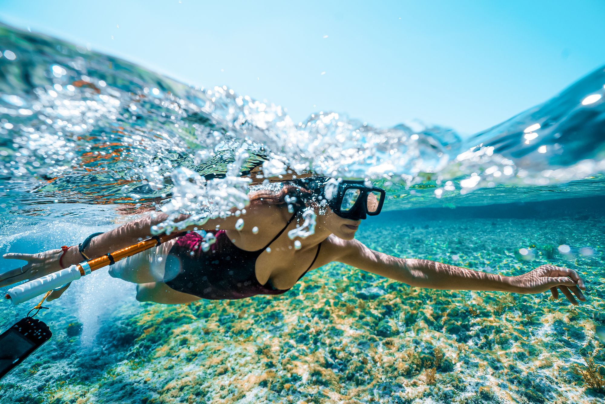 Woman snorkeling