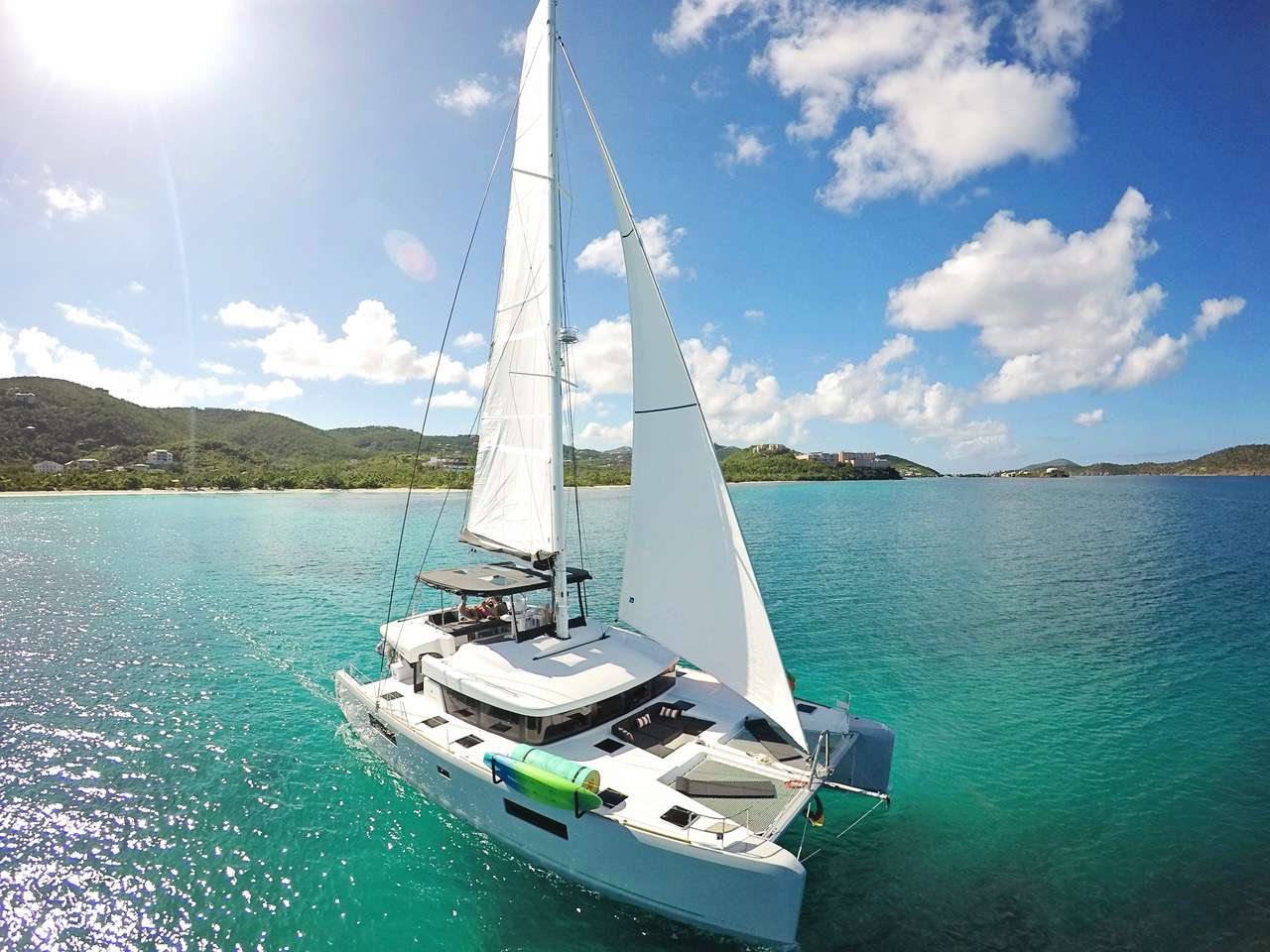 Yacht sailing in the ocean