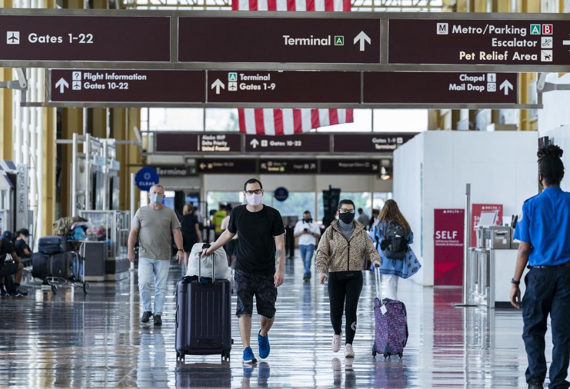 at the airport during the pandemic
