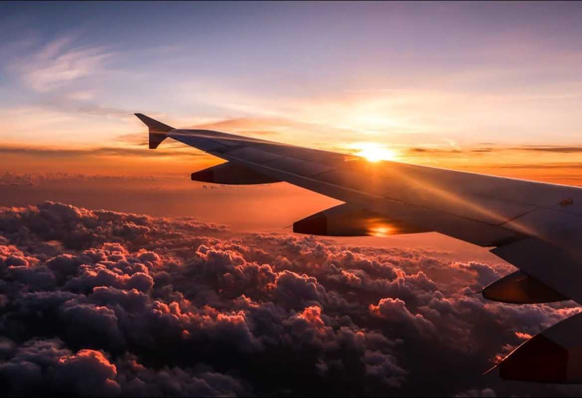 out the window while flying