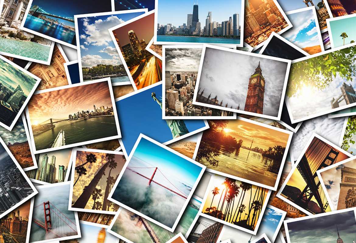 Travel photo collage