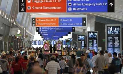 travelers in the terminal