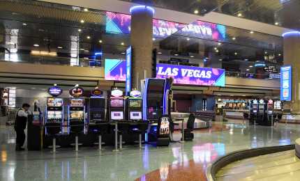 Slot machines in the airport