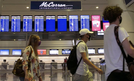 Tourists in the airport