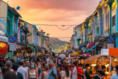 Tourists in Old Town Phuket