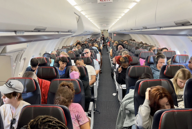 People on airplane