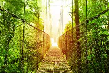 Hanging bridge in Costa Rica