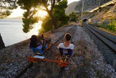 Railbiking in Greece