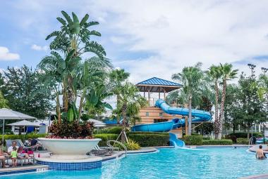 Resort pool slide