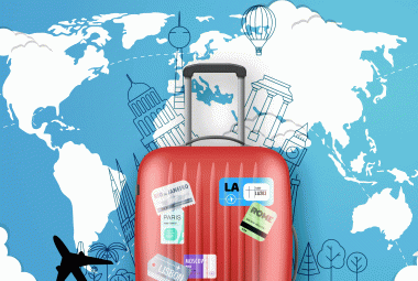 Luggae and a world map